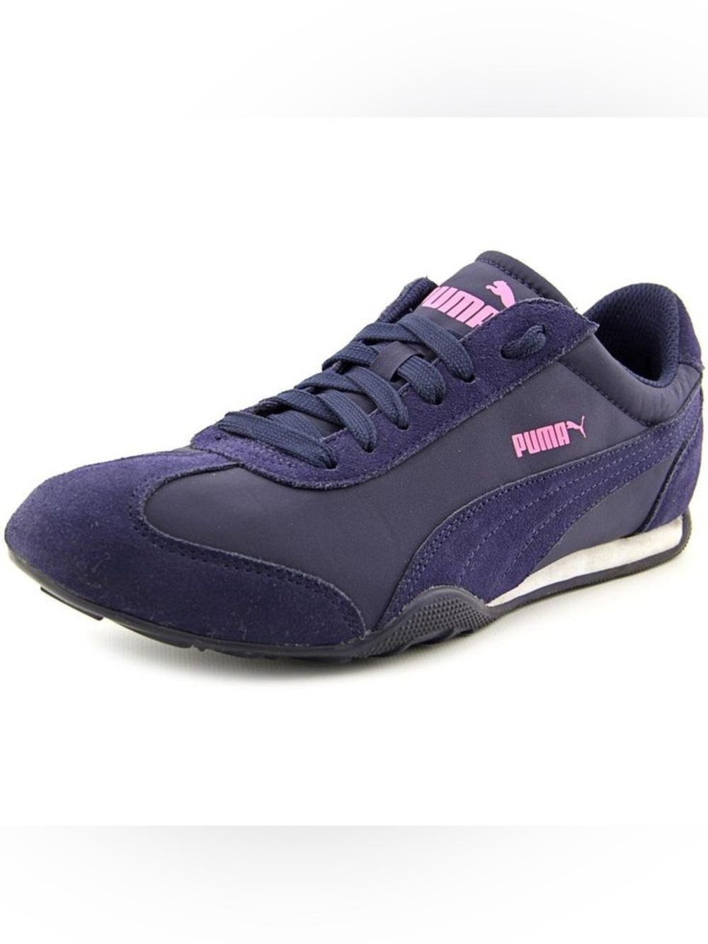 Puma Women’s Casual Sneakers Navy Pink Lace Up Shoes Size 10